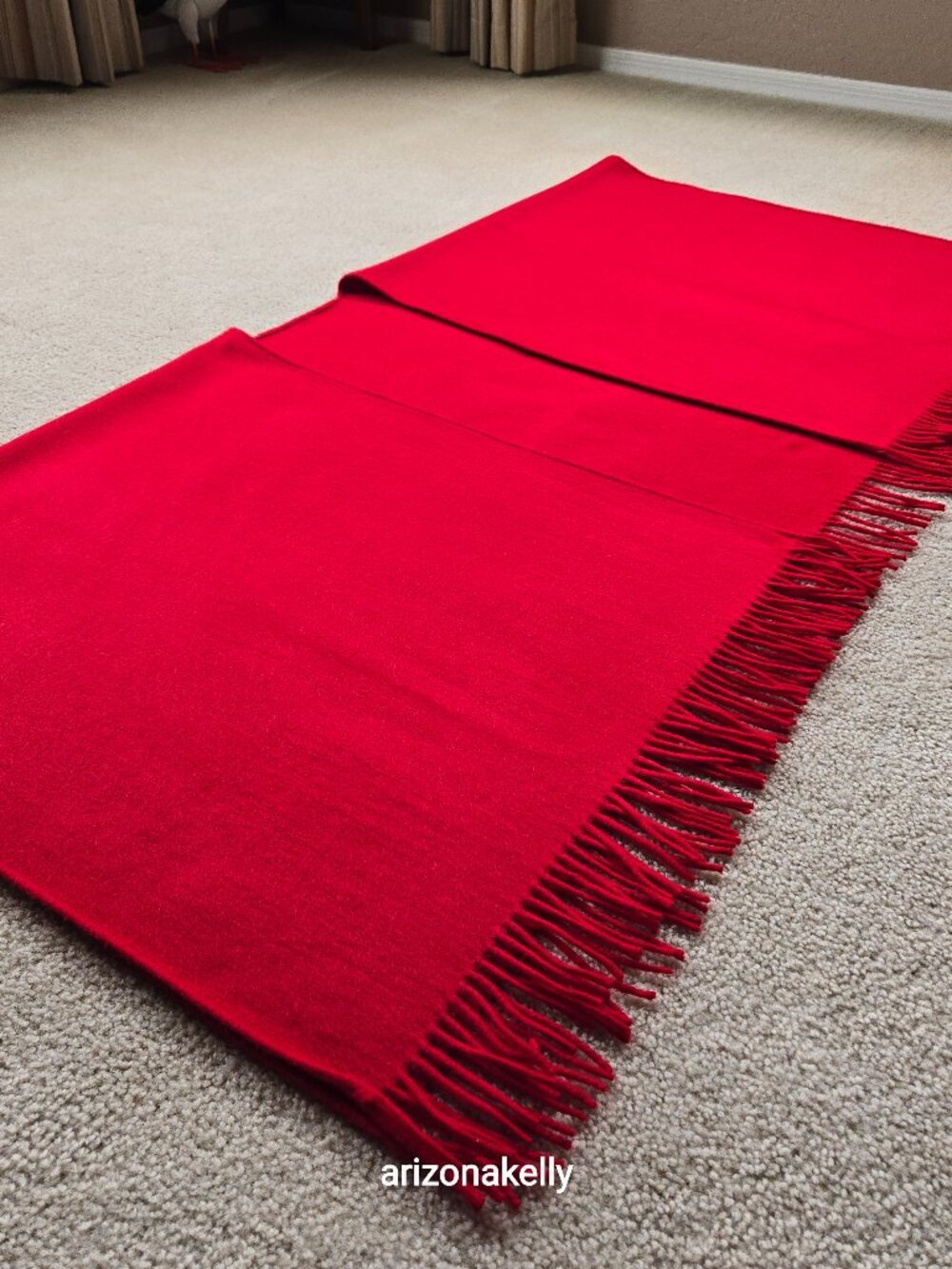 Talbots Cashmere (75%) & Wool (25%) Wrap Red